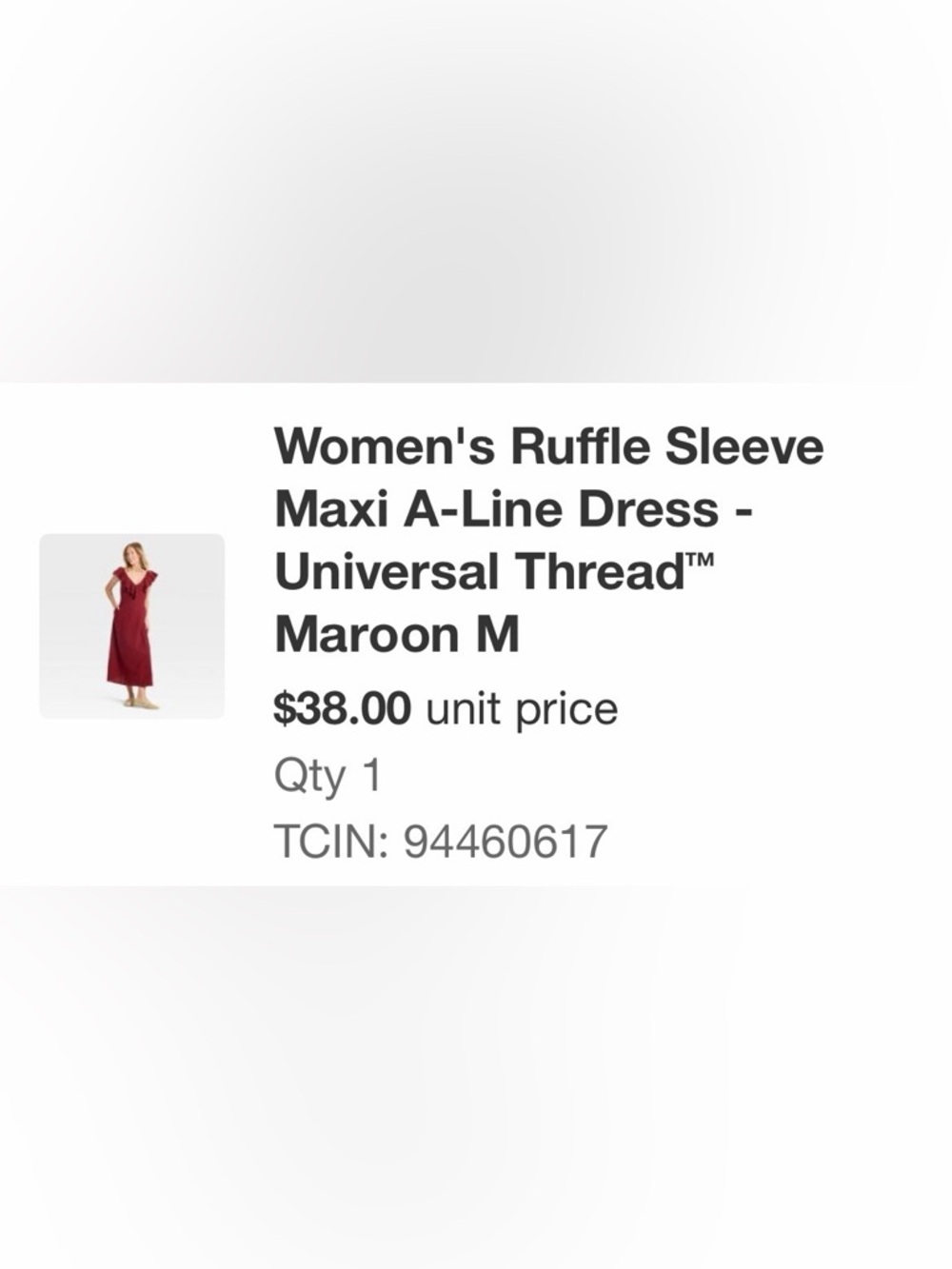 Universal Thread Maroon Ruffle-Sleeve Maxi Dress